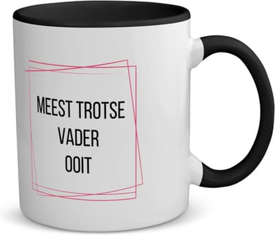Akyol - meest trotse vader ooit koffiemok - theemok - zwart - Papa - trotse vader - vader cadeautjes - vaderdag - verjaardagscadeau - verjaardag - cadeau - geschenk - kado - gift - vader artikelen - 350 ML inhoud