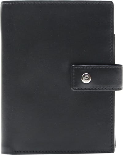 Esquire Leren Portemonnee Rome Wallet High Black Zwart