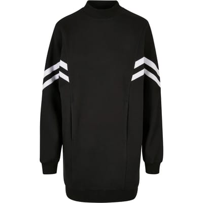 Urban Classics - Oversized College Sweat Korte jurk - L - Zwart