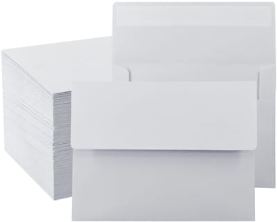 Dailygoods - VANRA 150 Stuks A2 Uitnodigingsenveloppen voor 4,25x5,5 Wenskaarten Zelfklevende A2 Witte Enveloppen Bulk Gummed Flap voor Bruiloftuitnodigingen