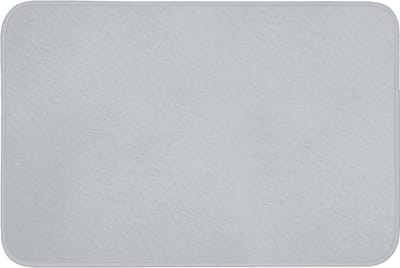 Badmat 90x60 cm - Antislip - Interieur - Grijs - Licht - Badmatten voor badkamer - Badkamermat - Douchemat - Badkamer mat