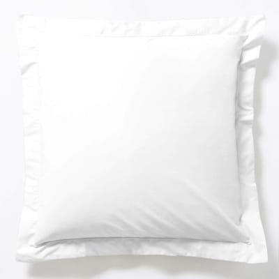 Famanu - Kussensloop, 65 x 65 cm, 100% katoen, wit