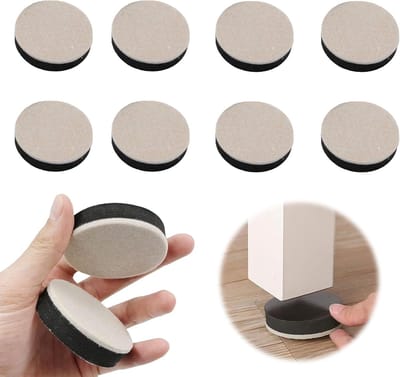 Vilt Meubelpads 8 Stuks 1.3cm Dikke Zelfklevende Viltpads Antislip Zelfklevende Viltpad voor alle soorten meubilair, zoals banken, bedden, tafels en stoelen, koelkasten, kleerhangers, kledingkasten, boekenkasten