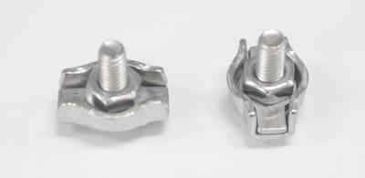 Staaldraadklem. simplex. 2mm. RVS-A4. 2 stuks. Deltafix.