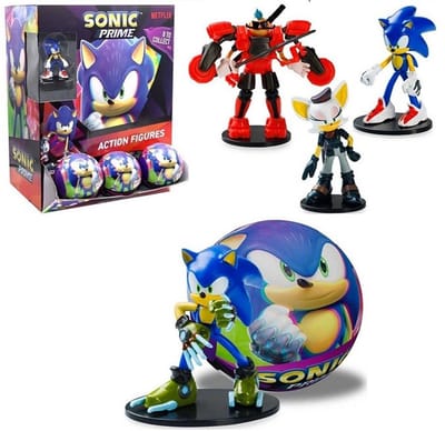 Sonic The Hedgehog Prime Action Figure Surprise - 1 Exemplaar - Verzamel ze allemaal - 6 cm
