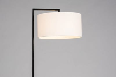 Lumidora Vloerlamp 31082 - BRED - E27 - Zwart - Wit - Metaal