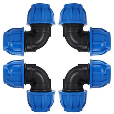 Cosensi - Water Pipe Elbow Adapter - Quick-Connect Fitting - 4Pcs - PE Plastic - Water Purifiers - Hoog transportvermogen - Geschikt voor drinkwater