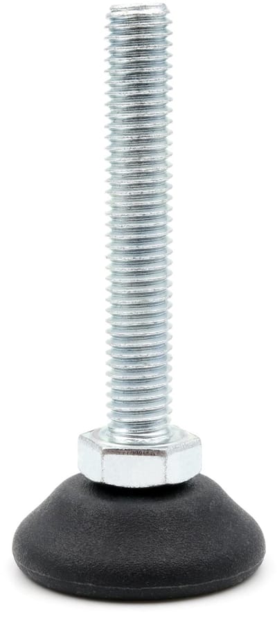 Dailygoody - Verstelschroef - M8 x 50 mm - Maximaal 400 kg - Kunststof voet Ø 30 mm - Voor meubels en machines - Set van 4 stuks