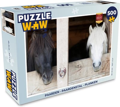 Puzzel Paarden - Paardenstal - Planken - Legpuzzel - Puzzel 500 stukjes