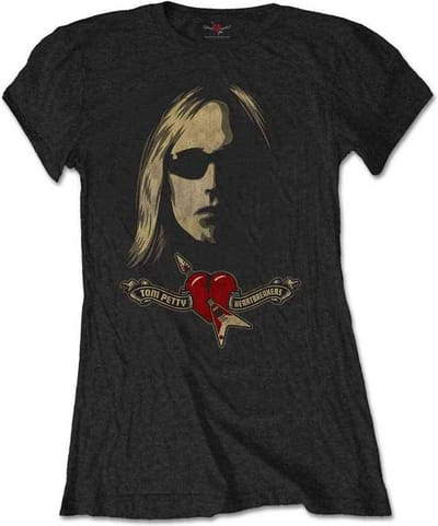 Tom Petty And The Heartbreakers - Shades & Logo Dames T-shirt - S - Zwart