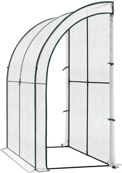 Foliekas 200x210x100 cm Groen - 200x210x100 cm Koud Frame Tuinkas, Met PE Zeildoek & Roldeuren en Tomatenkas voor Tuinbescherming & Buitengebruik