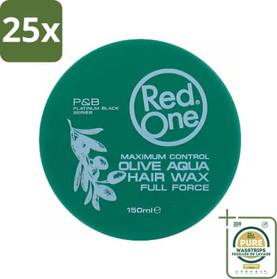 25 x Red One - Haarwax - Cobra Aqua - Maximale Controle - Voor Krachtige Hold & Glans - 150 ml - Grootverpakking - Haarwax - Styling Wax - Haartype - Haarkleur - Haartypen