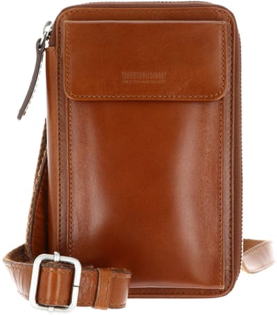 LEONHARD HEYDEN Leren telefoontasje Cambridge Handy-Umhängetasche 5279 Cognac bruine