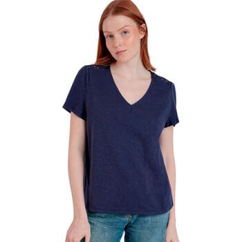 T-shirt Korte Mouw Admas T-shirt met slipe mouwen en verfraaide achterkant GUIPUR