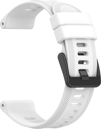 Siliconen bandje - geschikt voor Garmin Forerunner 935 / 945 / 955 / 965 / 745 / 970 - wit