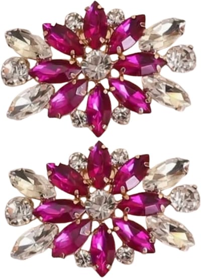 Schoenclips- Roze- Wit- Schoenversieren- Charme Bijoux