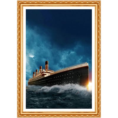 5D Diamant Schilderij Film Titanic Dood DIY Volledige Ronde Diamant Borduurwerk Kruissteek Decoratie Cadeau 20X30CM blue