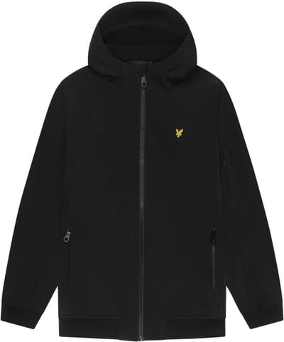 Lyle & Scott winter softshell jas jongens - zwart - capuchon