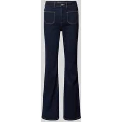 flared fit jeans van katoenmix