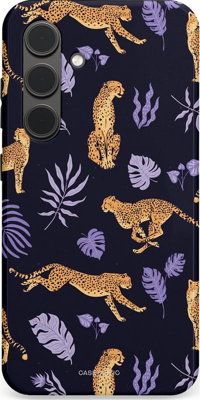 Casetastic Hoesje Geschikt voor Samsung S24 - Stijlvolle Beschermende Duo-layer Case - Cheetah charisma