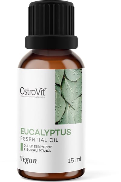 OstroVit Eucalyptus Essential Oil 15 ml - Eucalyptus Essentiële Olie - 15 ml - VEGAN - Geschikt voor Consumeren, baden, massage, sauna, aromatisatie en Aromatherapie!
