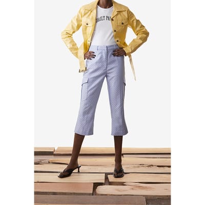 Daily Paper Light Blue Kamini Pants Maat: XS | Cargobroeken Outlet | Dames | Blauw
