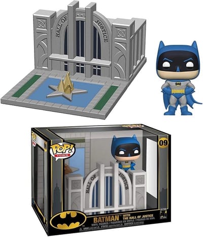 Pop Town Hall of Justice with Batman Vinyl Figure