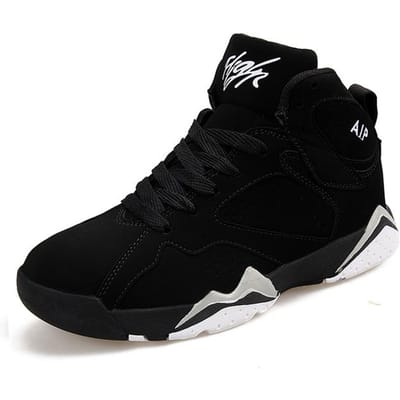 Mode Originele Heren Basketbalschoenen Grote Jongen Ray Zwart Paars Middenhoog Atletisch Straat Basket 7 Dames Sneakers 35 -44 35 black