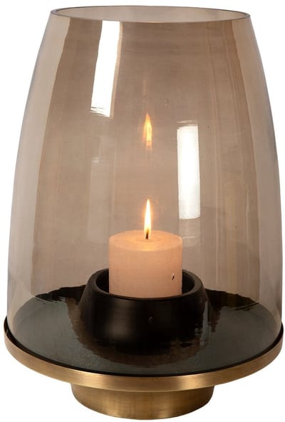 Atmooz Renzo L Kaarsenhouder - Medium Theelichthouder - Handgemaakt - Natuurlijke Muurlamp-stijl Tafeldecoratie - Landelijk Windlicht - Beige/Naturel