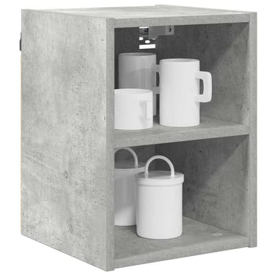 vidaXL - Hangkast - Beton - Grijs - 30 - x - 29,5 - x - 40 - cm - Bewerkt - hout