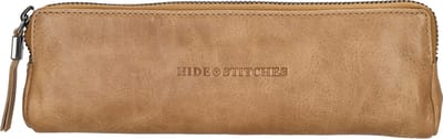 Hide & Stitches Porto Pennenetui - 100% Leer - Taupe