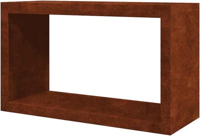 Brandhoutrek - Houtopslag - Haardhout Opslag - Weerbestendig Staal - 100 x 40 x 60 cm - Roestbruin