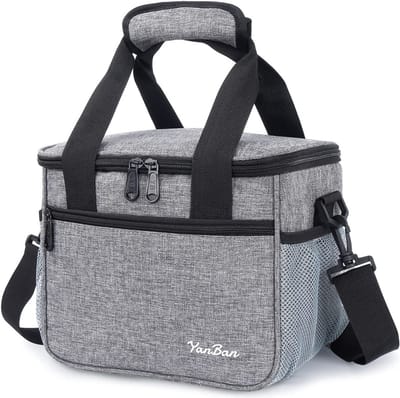 Store_8 - Lunchbox koelt 10 L - Ideaal voor werk en school - Grijs - Voor picknick en strand - Geschikt voor volwassenen