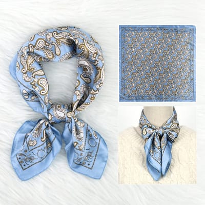 Dames Sjaal - Sjaals - Stola - Vierkante doek - Elegant Stijlvol Dames haar sjaal - Satijn zijde - Hals sjaaltje - Sjaaltje Satijn - Neksjaaltje - Omslagdoek Modesjaals - Neksjaal - Dames Halsdoek -Dame -48，70*70CM