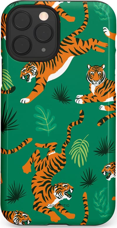 Casetastic Hoesje Geschikt voor Apple iPhone 11 Pro - Stijlvolle Beschermende Duo-layer Case - Oerwoudkracht