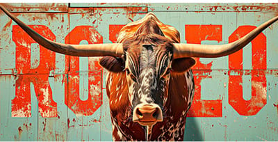 Signs-USA - Souvenir Kentekenplaat - metaal - Rodeo - 15 x 30 cm