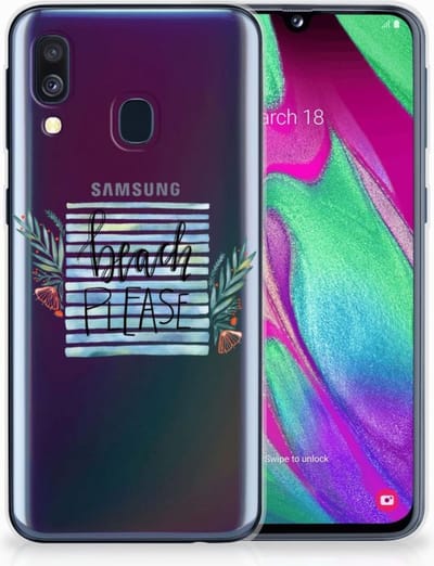 Samsung Galaxy A40 Telefoonhoesje met Naam Boho Beach
