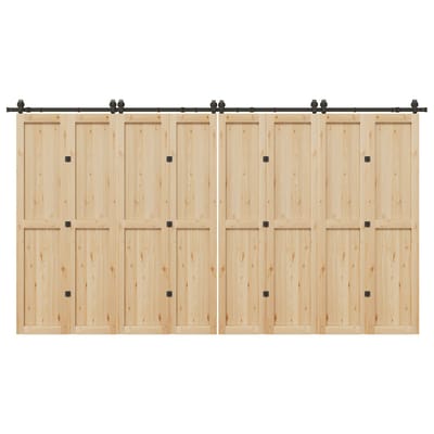 vidaXL - Doos - met - onderdelen - voor - schuifdeur - 400 - cm - staal - zwart
