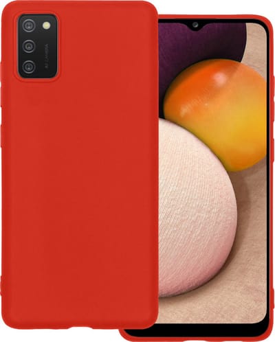 Hoesje Geschikt voor Samsung Galaxy A03s - Sterk & Shockproof - Hoes Cover - Siliconen Case - Rood