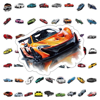 10 30 60 Stuks Raceauto Superauto Cartoon Stickers Notitieboek Telefoon Kantoorbenodigdheden Laptop Waterdicht Coole Graffit Sticker Kinder Speelgoed Cadeaus