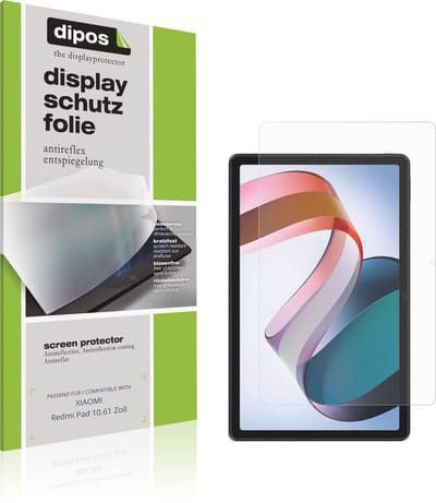 dipos – 2x Matte Beschermfolie geschikt voor XIAOMI Redmi Pad 10.61 Zoll | Krasbestendige & antireflecterende Screenprotector Ultra-Thin