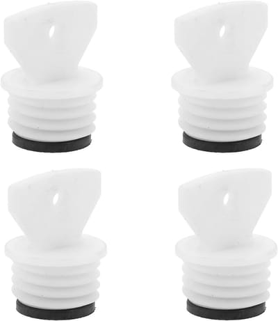 Warmwaterzak Stoppers - Kruikdoppen Rubber - Lekvrij Gebruik - Universele Pasvorm - 4 Stuks - Wit