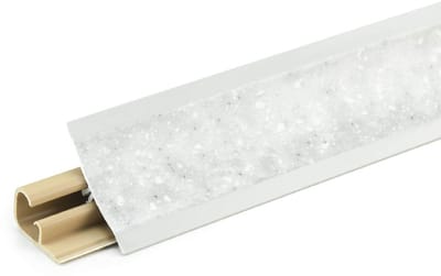 DQ-PP 1,5 m HOEKLIJST - Grijze Steen - 23 x 23 mm - PVC - GRATIS schroeven - Keukenlijst Werkblad Afwerkingslijst Lijst Keuken Keukenafwerkingslijst Wandafwerkingslijst Tafelbladlijst