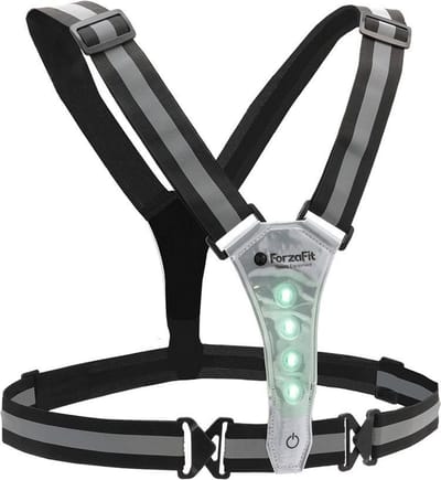 ForzaFit Hardloopvest met Verlichting - Reflecterend - Zwart - Ledverlichting - Hardloop Verlichting