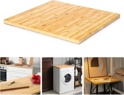 Bamboe Werkblad - Houten Tafelblad - Keukenverbouwing - Waterdicht Ontwerp - 69.5 x 66.9 cm - Houtkleur