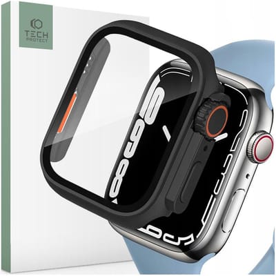 Tech-Protect Defense360 Case for Apple Watch 4 / 5 / 6 / SE (44mm) - Black & Orange