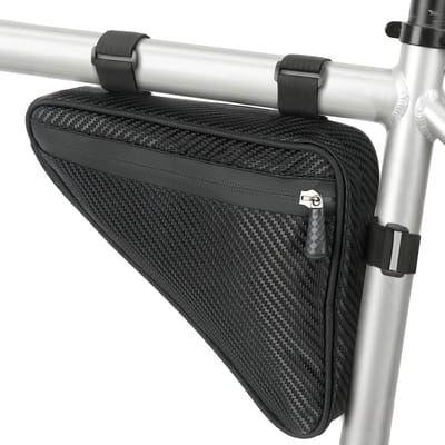 Driehoekige waterdichte fietstas voor MTB, racefiets en stadsfiets, ideaal als gereedschapstas en voor mobiele telefoons (24 × 18 × 5 cm)