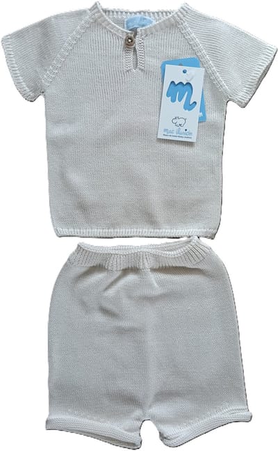 Mac Ilusion zomer pakje | kort broekje met shirtje | 0023 | natural | maat 62 | 3 maand