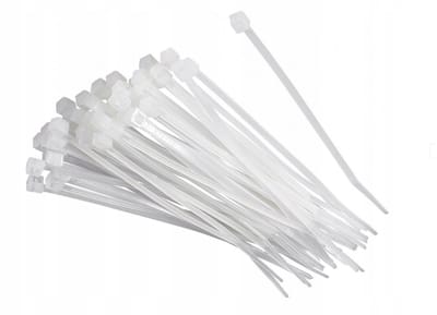 100x2,5mm Witte Kabelbinders - 100 Stuks