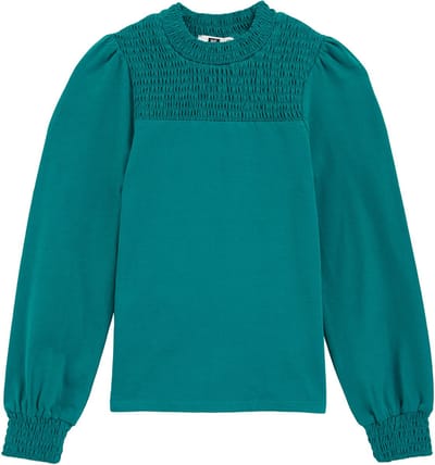 WE Fashion Meisjes T-shirt met gesmokt detail